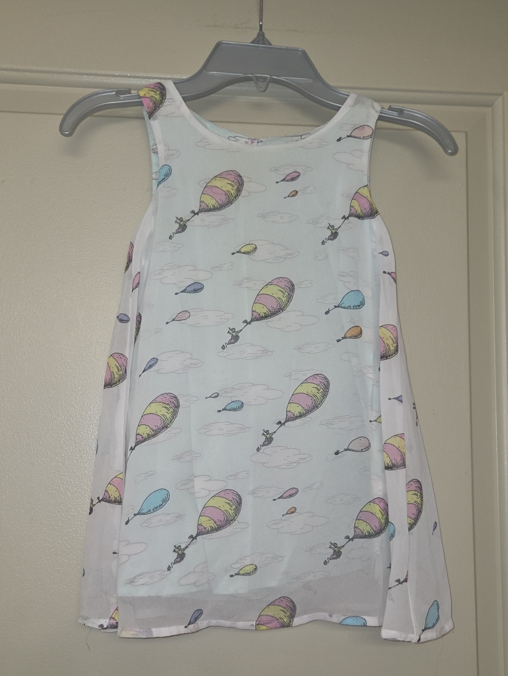Dr. Seuss Cloud Logo Tee in Light Blue and Cream